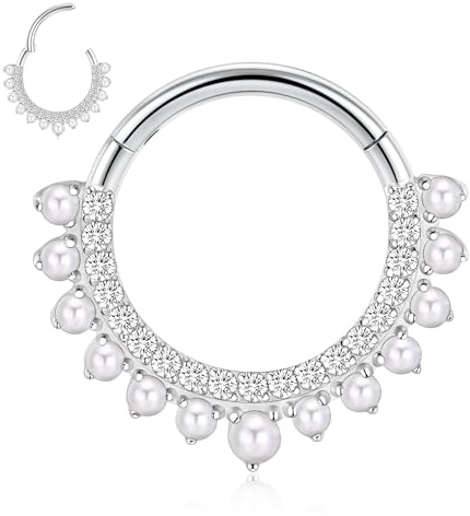 AROWRO Chirurgenstahl Helix Piercings Septum Piercing Tragus Piercing Nasenpiercing Ring Rook Piercing Daith Piercing Conch Piercing