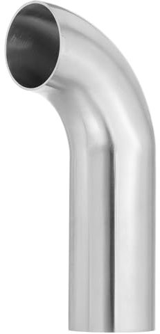 PATIKIL Curva a Gomito a 90 Gradi con Mandrino, Od da 2 Gomito Scarico Sanitario Connettore Tubo Scarico Acciaio Inossidabile 304 Tubo Esteso da 4 per Saldatura Ringhiera Hvac, 1Pz