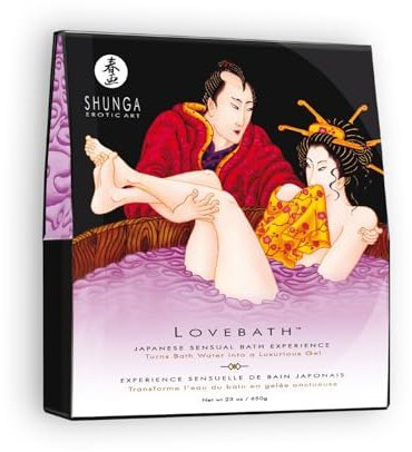 Sali da bagno rilassanti e sensuali Love Bath Sensual Lotus, 650 g – Esperienza di Bagno Giapponese, Gel Idratante e Aromatico per Rilassamento ed Erotismo - Shunga