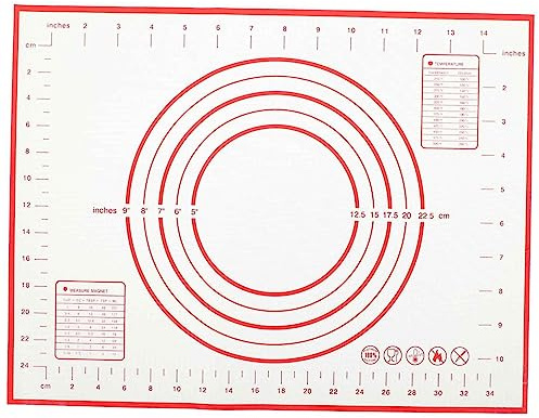 Garneck Tappetino Antiaderente in Silicone Per Impastare e Da Cucina, Tappetino Da Pasticceria Misure Precise, Resistente Al Forno, Set Da 2 Pezzi 40x30 Cm, Per Pizza, Biscotti e Pane