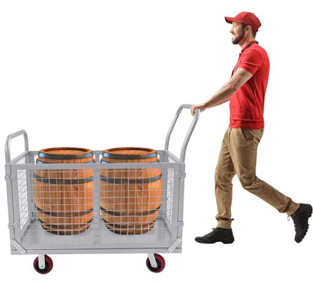 Bollerwagen, Handwagen Transportwagen Metall Gartenwagen Maschendrahtzaun Wagen, Paketwagen Handkarren Pritschenwagen bis 200kg