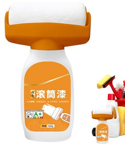 Rullo a pennello, Forte copertura rulli di vernice per vernice al lattice | Tipo di emulsione d'acqua portatile Riparazione parete Decontaminazione pasta per camera da letto sala da pranzo soggiorno