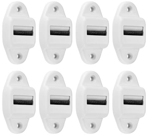 Bosiyrggrl Pack of 8 Belt Guide Roller Shutter Belt Guide with Roller and Brush Roller Blind Belt Guide(Roll Up to 23mm Belt Width)