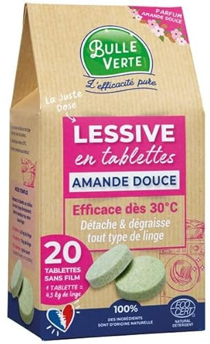 Tablettes de lessive à l'amande douce, 20 doses