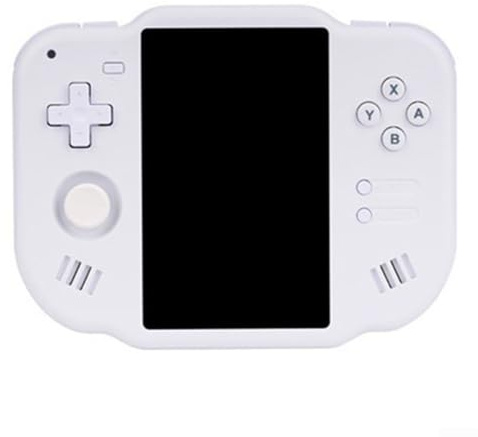 GLFLOW Mini Zero 40 Retro Handheld Game Console With 4.0 Inch Vertical Touch Screen, Dual System Android/Linux, 64G TF Card, 4300MAh Battery(White)