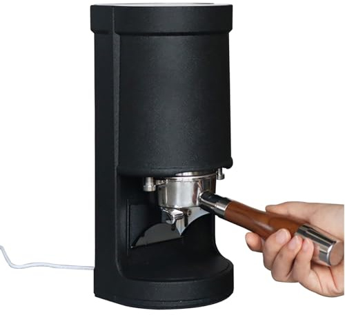 DPLWJPP Presse À Café Électrique Commerciale 58mm Presse À Grains Automatique pour Expresso Pression de 10 À 30 Kg Temps de Tassement Réglables de 1 À 3 Fois Blackflatsole