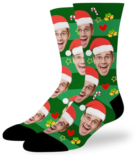 Easycosy Calcetines Personalizados con Fotos de Mascotas, Calcetines Graciosos para Mamá, Papá, Mujeres y Hombres, Idea Regalos para Cumpleaños, Navidad y Año Nuevo