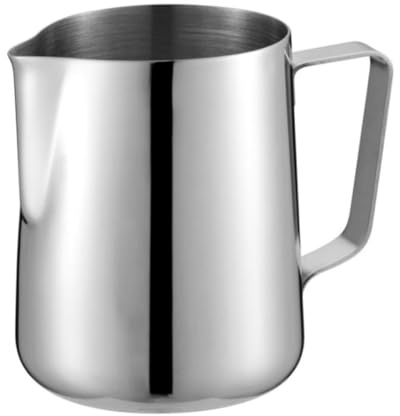 KAJNBN Bricco per Latte in Acciaio Inossidabile da 900ml Beccuccio a Punta, Design Unico, Facile da Trasportare e Conservare per Latte e Cappuccino