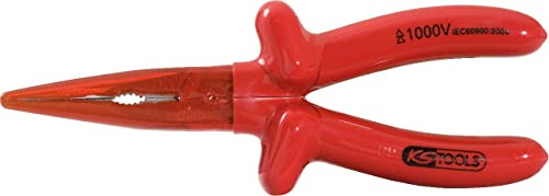 KS Tools 117.1718 Pinza a Punte Mezzotonde Classic, 1000V, 200 mm