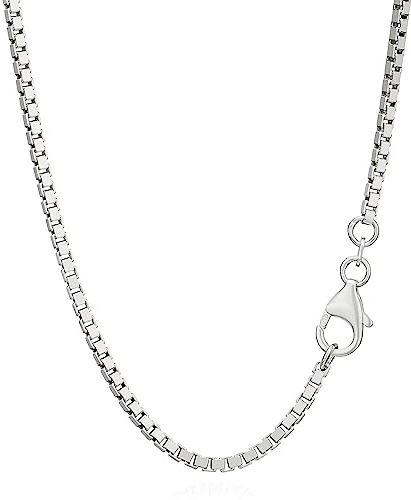 NKlaus Venezianerkette für Damen 925 Silber, 1,8mm 100cm elegante, 1 Stück