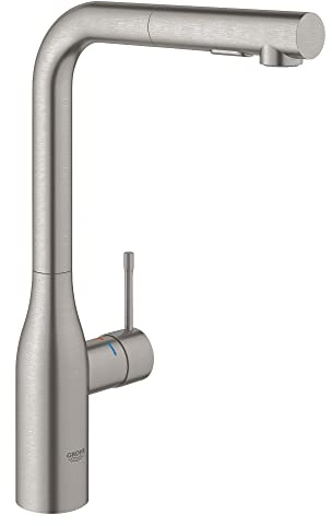 GROHE Essence 30271DC0 Küchenarmatur mit zwei Sprühstrahlen, ausziehbar, Supersteel (Edelstahl)