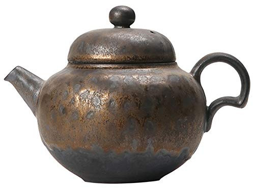 LTLWSH Teiera in Ceramica 220Ml Kung Fu Set da tè Servizio da tè Cinese, per Regalo, La Famiglia E Ufficio,d'oro