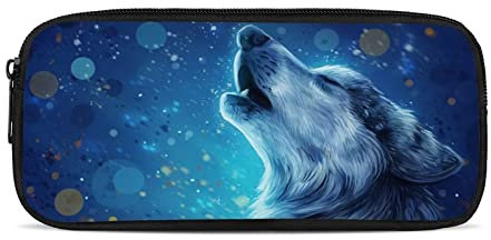 Belidome Federmäppchen Wolf Kinder Stiftebox Tasche mit robustem Reißverschluss für die Schule