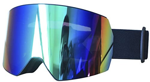 PJDDP Masque de Ski OTG pour Hommes & Femme - Masque et Lunettes de Ski Moto Skateboard, Anti-UV Antibuée Compatible avec Casque pour Ski Snowboard Autres Sports Hiver,Vert