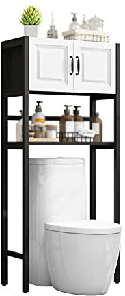 Hokcus Étagère Multifonctionnelle Au - Dessus Des Toilettes Lave - Linge Étagère de Rangement, 2Ux de Rangement Étagère de Toilette, Économie D'Espace Armoire Au Sol Top Rangement Coin