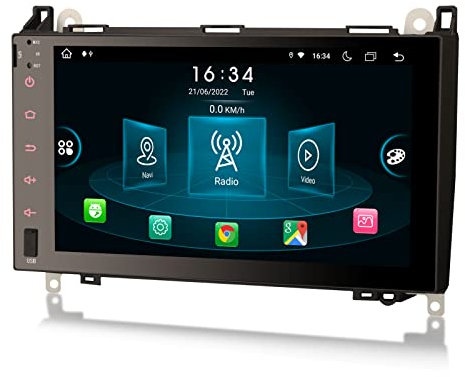 Erisin 9 8-Kern 4GB+64GB Android 13 Autoradio 2din mit GPS Navi Für Mercedes Benz A/B Klasse W169 W245 Sprinter Viano VW Crafter WiFi CarPlay Bluetooth Android Auto DAB+ RDS DSP FM IPS Touchscreen