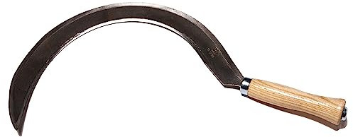 Schmiedeeiserne Gartensichel mit Eschenholzgriff Krumpholz (0652)