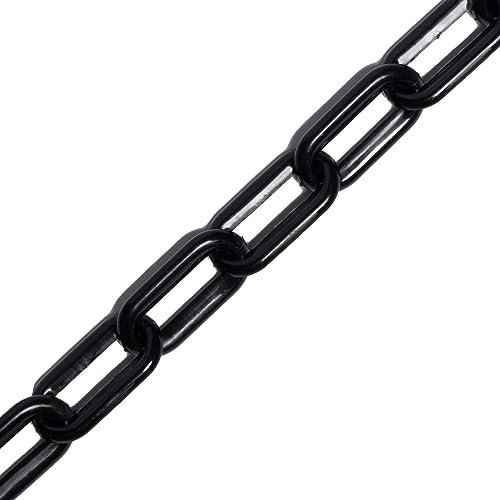 NWS Barrera de Cadena Plástica 5m/25m – Solo Cadena [6mm/8mm - 8 Colores] (8mm/25m, Negro)
