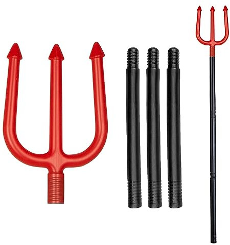 Devil Pitchfork Prop 110cm - Adjustable Handle Evil Demon Trident Halloween Fancy Dress Accessory for Adults & Costume Parties