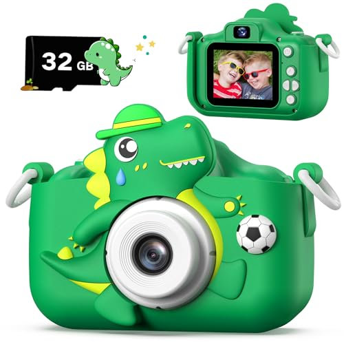 Cimizi Appareil Photo Enfant, 2.0 Pouces Appareils Photos Numériques Cadeau Jouet pour Enfants 3 à 12 Ans, Cadeau Garçons & Filles de Noël d'anniversaire, Enregistreur Vidéo HD 1080p avec 32GB Carte