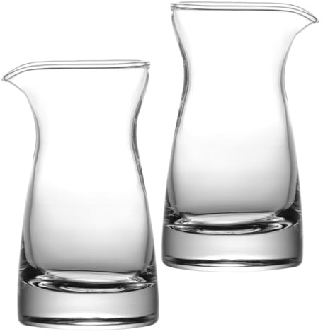OUNONA 2 Stück Milchbehälter aus Glas 80 Ml mit Elegantem Design und Leicht zu Reinigen für Soßen und Kaffeezubereitung Zuhause oder Café