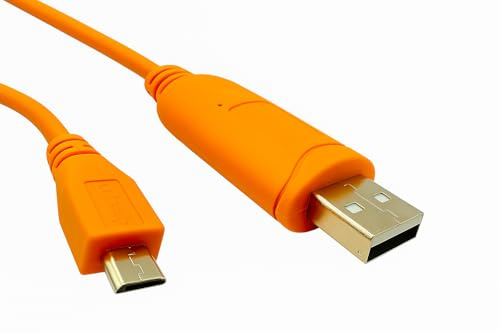 Aexus Cable de consola para Aruba | FTDI 3,3 V TTL | USB tipo A a USB Micro-B de 1,8 m | HPE JY728A | AP-CBL-SERU | Punto de acceso inalámbrico | Cable serial largo naranja