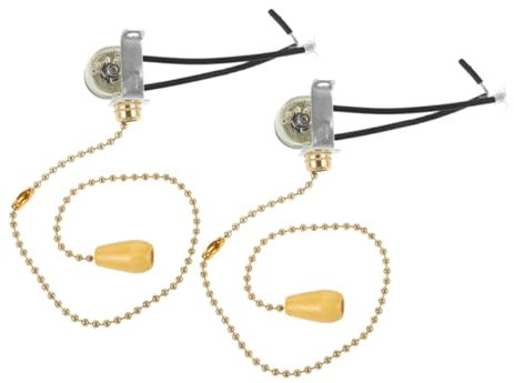 KITANDOVE Lot De 2 Cordons De Rechange Pour Ventilateur De Plafond Chaîne De Traction En Fer Installation Facile Pour Luminaires Muraux/plafonds