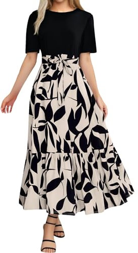 Gold Dresses for Women UK Long Sleeve 2025 Strapless wrap Dress Loose Plus Size Outfits Puffy Sleeves v Neck Summer Fashion Printed Casual Off The Shoulder Tea Dresses