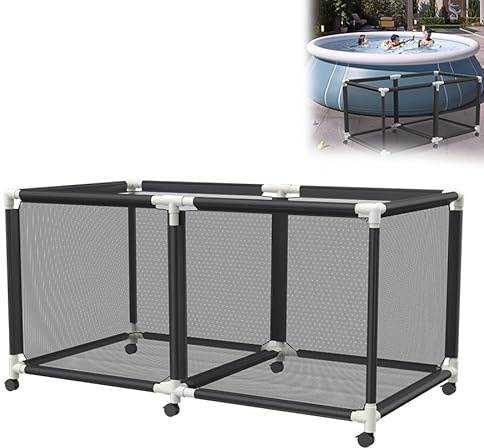 Aufun Aufbewahrungsbox für Pools, Pool-Aufbewahrungsbehälter, Schwimmer-Aufbewahrungs-Organizer für Nudeln, Spielzeug, Schwimmer, Handtücher, Netz-Organizer für Schwimmausrüstung, 160x79x88cm
