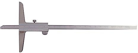 Calibre de profundidad DIN 862, medición precisa hasta 100 mm, diseño duradero, ideal para control de calidad en metal y fabricación.
