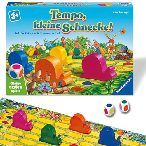 Ravensburger 12010016 Tempo, kleine Schnecke - Meine ersten Spiele: Kinderspiele, Spiele ab 3 Jahren, für 2-6 Spieler, Geschenk für Mädchen oder Junge