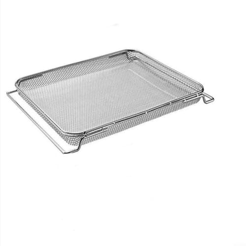 Alanmoship Stainless Steel Replacement Grill Basket 366X290x30 Mm For Foodi DT200 Outdoor Cooking BBQ Accessory, Rust-Resistant Reusable Mesh Tray