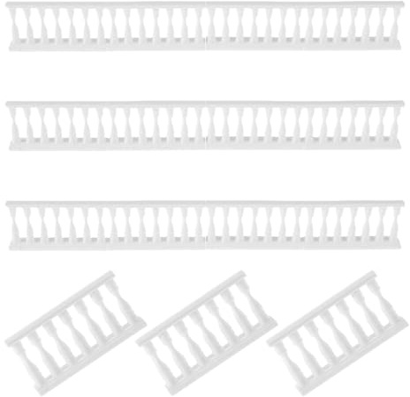WEKAMOS 24pièces Clôture Résine pour Modélisme Ferroviaire Rails de Clôture Décoratifs Panneaux de Résine pour Maison de Poupée Main Courante Miniature Vintage