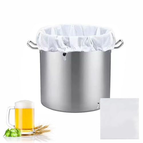 Whispern Cloud 3Pcs Nylon Drawstring Straining Bags 40x28cm | Fine mesh nylon with adjustable drawstring. Reusable for home brewing, spice, nut milk, juice and cheese straining