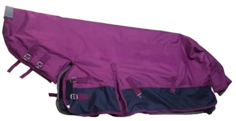 Perfeclan Winter-Weidedecke für Pferde, wasserabweisend, Bauchdecke, warm, 600D, Stalldecke, Pferdedecke, Reitbekleidung, Pferdeschutz, Rosarot XL