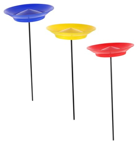 Abaodam da Giocoleria per Allenamento Sensoriale e Spettacoli Set di 3 Piatti Leggeri in Plastica con Bastoni di Squadra e Adulti