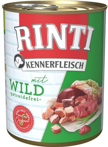 12er Pack Rinti Pur Kennerfleisch Wild 800g