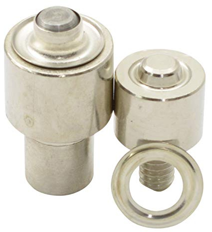 GETMORE Parts Werkzeug für Ösen, Ösenwerkzeug, Presswerkzeug, zweiteilig, für Ösenpresse, Handpresse, Hebelpresse, Nietpresse - für Metallösen, 7 mm
