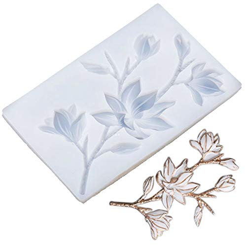 Blumen Silikon Backform für Kuchen Blüte Silikonform Gießform Fondant Dekorieren Blumen Backform Transparent für Candy Schokolade Fondant Kuchen Dekoration DIY Backen Dekoration Werkzeug 19.8 cm