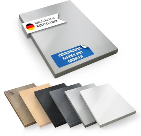 vabo Schreibtischplatte Licht-Grau, Premium Dekor, hochwertig und belastbar, leichte Montage, ideal für Homeoffice und Kinderzimmer 140x80x2,5 cm