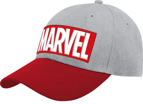 Marvel Logo Basecap grau rot