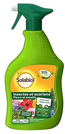 SOLABIOL Anti Insectes & Acariens - Pulvérisateur - Prêt A L'emploi - 750ml - Action Rapide & Agit Par Contact - Traitement Plantes Intérieurs & Extérieurs SOFAZPAL750N