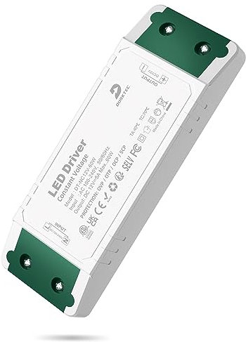 LED Trafo 230V auf 12V 60W, 5A LED Transformator Treiber Netzteil AC/DC Konstantspannungs, Niedervolttrafo Schaltnetzteil LED Driver Power Supply für MR16 GU5.3 MR11 G4 Lampen Strip, DUSKTEC