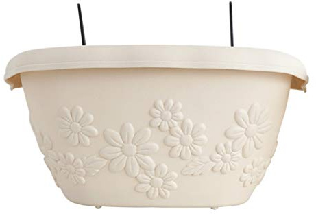 Macetas, Jardín Macetas de cucharas Colgantes plantador Colgante, Colgante de Pared de la Maceta del Espesado Colgar de la Pared Maceta De Plástico con Gancho Tiesto (Color : Bianco, Size : 3L)