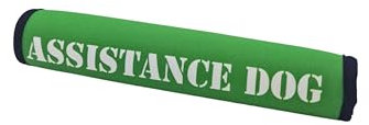 MD Gear Dog Lead Sleeve Friendly Reactive Assistance Dog In Training DO NOT PET Cover Soft Neoprene Leash Wrap (Green, ASSISTANCE DOG)