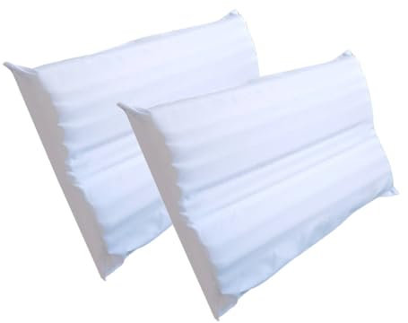 Lemos Home 2 x Ergonomisches Kissen aus 3D Spezialschaum 48x34 cm, Nackenstützkissen für Seitenschläfer Rücken und Bauchschläfer. Antischnarchkissen