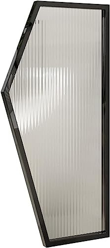 JYHHGDS Moderne Urinal-Trennwand, Toilettentrennwand für Herren, wandmontierte Urinal-Trennwand, Toilettentrennwand, Edelstahlrahmen, gehärtete Glasplatte, für öffentliche Orte (Farbe: Schwarz)
