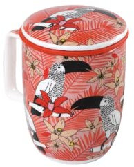 TEA SHOP - Taza de Té o Infusiones con filtro, infusor y tapa - Mug Harmony Arasaris - Taza para Tés e Infusiones Fabricada en Porcelana