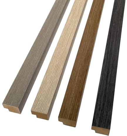 DBS Bathrooms End Cap Trim for Acoustic Slat Wall Panels, Wood Veneer MDF, Pet Polyester Backing 3D Sound Absorption (Natural Oak)