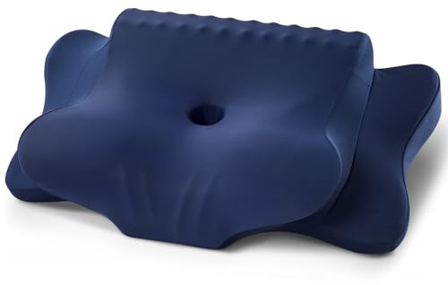 FAIORD Nackenkissen Kopfkissen, Memory Foam Dunkelblau